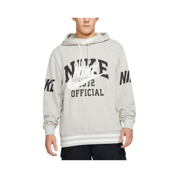Nike Sportswear French Terry Pullover Hoodie Gray (Small) DD6168-050 - Picture 3 of 9